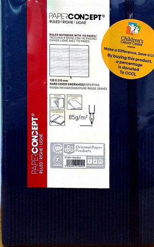Picture of Notebook HC W Elastic 13x21cm Dark blue Lined Conc