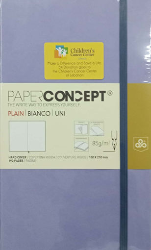 Picture of Notebook HC W Elastic 13x21cm Lilac Plain Concept