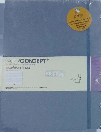 Picture of Notebook HC W Elastic 21x28.1cm Blue Lined Concept