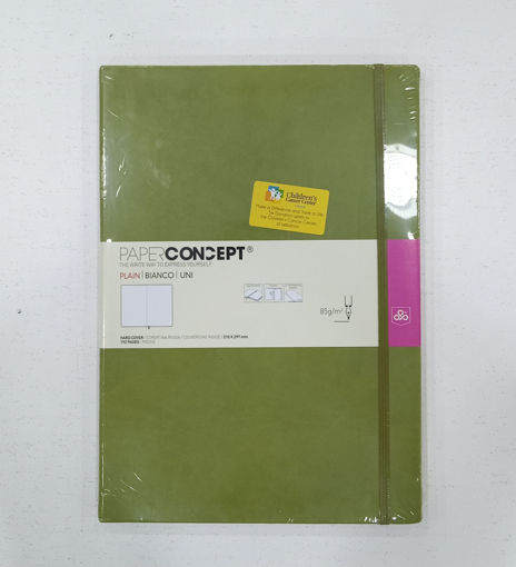 Picture of Notebook HC W Elastic 21x29.7cm Green Plain Concep