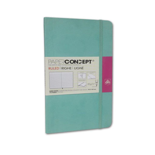 Picture of Notebook HC W Elastic 13x21cm Light Green Lined Co