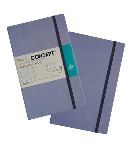 Picture of Notebook HC W Elastic 13x21cm Lilac Lined Concept
