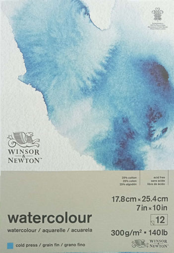 Picture of Watercolour 17.8x25.4 12 Sheets White 300gr Winsor