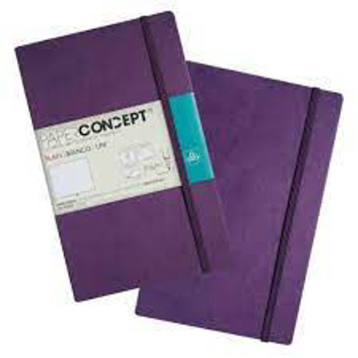 Picture of Notebook SC W Elastic 13x21cm Purple Plain Concept