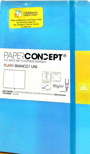 Picture of Notebook SC W Elastic 13x21cm Neon Blue Lined Conc