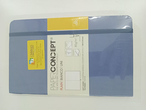 Picture of Notebook SC W Elastic 13x21cm Blue Plain Concept