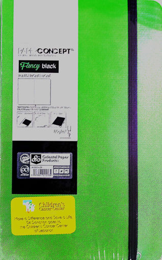 Picture of Notebook SC W Elastic 13x21cm Green Lined Concept