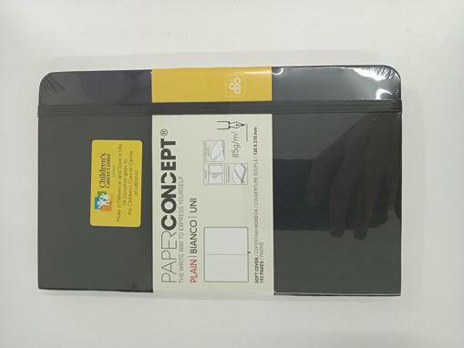 Picture of Notebook SC W Elastic 13x21cm Black Plain Concept
