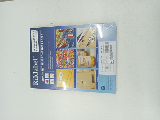 Picture of Office label 105X37mm A4 100 Sheets White Riklabel