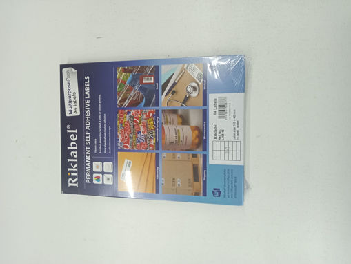 Picture of Office label 105X42mm A4 100 Sheets White Riklabel