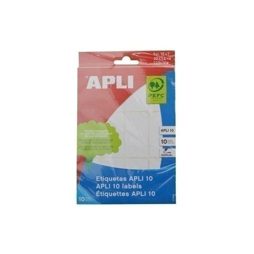Picture of Office label 120pcs White 26x54mm APLI