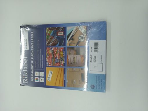 Picture of Office label 205X297mm A4 100 Sheets White Riklabe