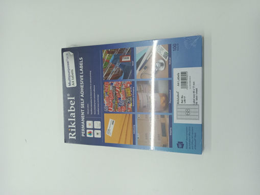 Picture of Office label 48X17mm A4 100 Sheets White Riklabel