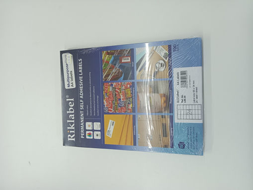 Picture of Office label 65X34mm A4 100 Sheets White Riklabel