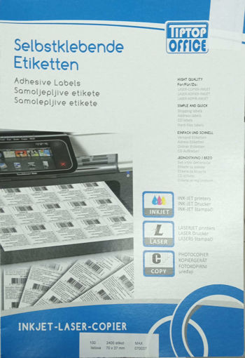 Picture of Office label 70X37mm A4 100 Sheets White Tip Top