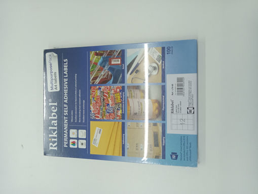 Picture of Office label 70X48mm A4 100 Sheets White Riklabel