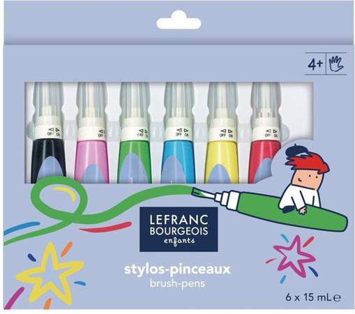 Picture of Paint Brush Pen 6colors Washable 15ml Magic Color&