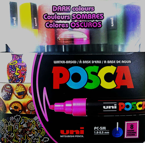 Picture of Paint Marker 8colors Dark 1.8-2.5mm Uni Posca
