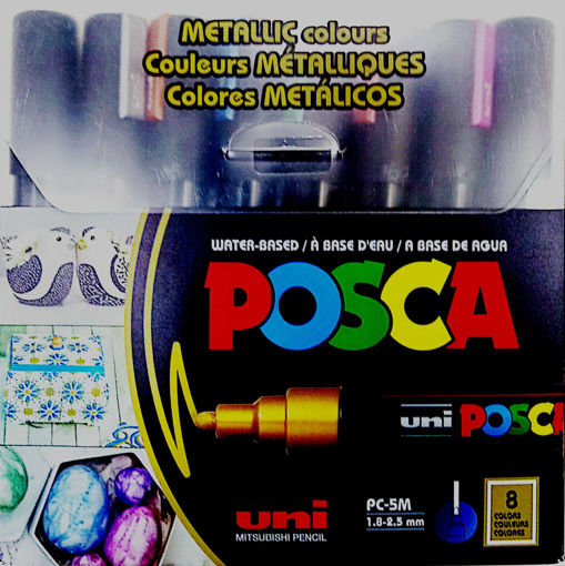 Picture of Paint Marker 8colors Metallic 1.8-2.5mm Uni Posca