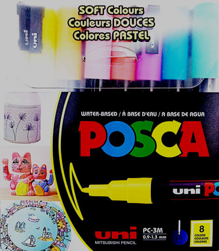 Picture of Paint Marker 8colors Pastel 0.9-1.3mm Uni Posca