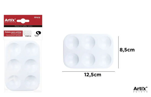 Picture of Palette 19X13cm 6 Holes Plastic Artix