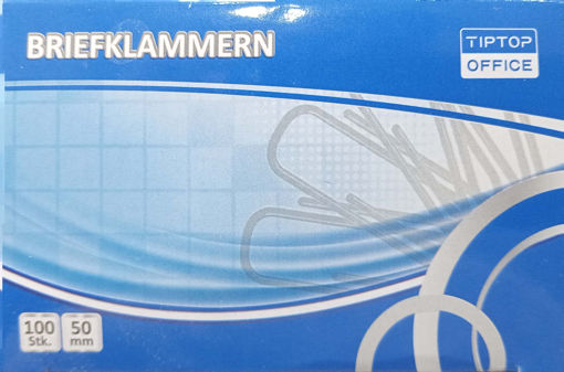 Picture of Paper clips 100 Pcs 50mm Chrome Tip Top