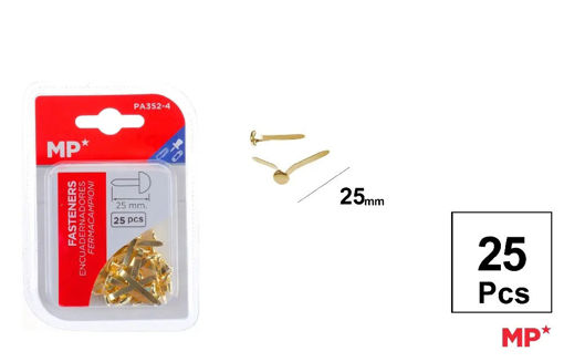 Picture of Paper clips 25pcs Gold 25mm MP