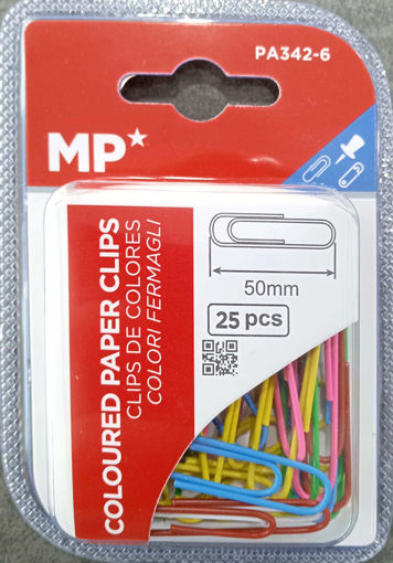 Picture of Paper Clips 25pcs Multi Colors 50mm MP