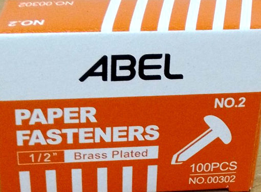 Picture of Paper Fastener 100 Pcs 12.5mm Abel