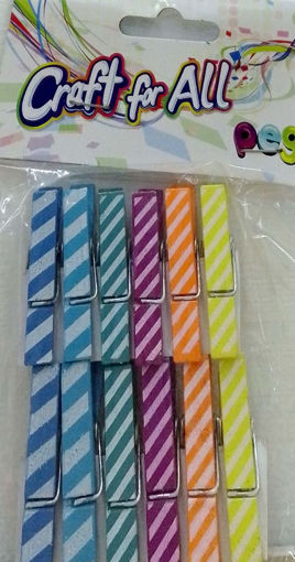 Picture of Pegs 12pcs Wood Craft for all