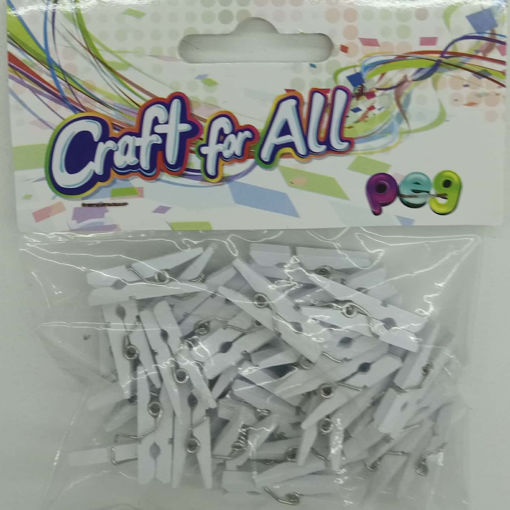 Picture of Pegs 36pcs White Wood Craft for all