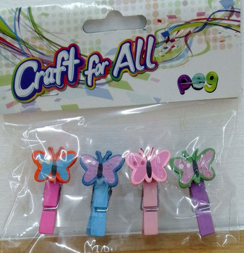Picture of Pegs 4pcs Butterfly Craft for all