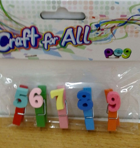 Picture of Pegs 5pcs +Numbers Craft for all
