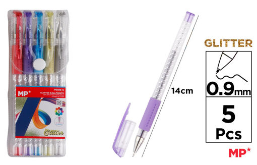 Picture of Ball Pen 5colors 0.9mm Glitter MP