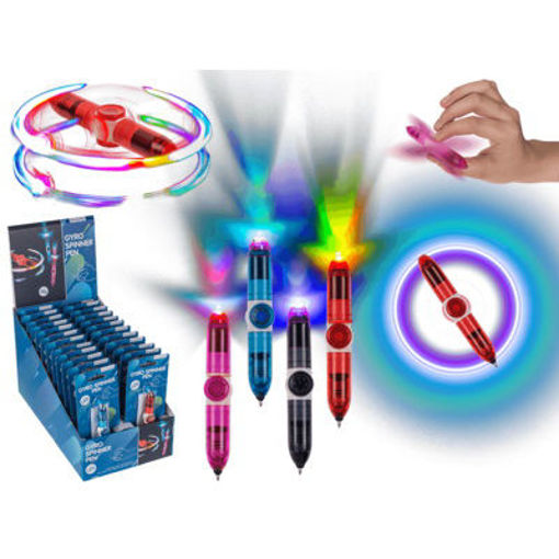 Picture of Pen Gyro Spinner With LED batteries 9 cm plastic