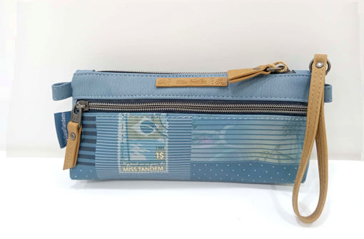 Picture of Pencil Case 2 Comp Blue Jean Tandem