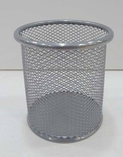 Picture of Pen Holder 9x10cm Silver Metal Tip Top