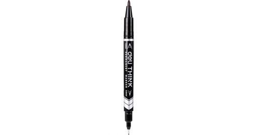 Picture of Permanent Marker Black (0.5&1)mm Twin Tip Deli