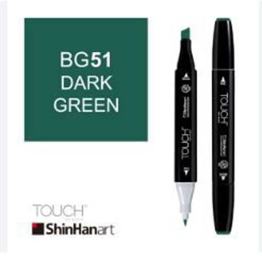 Picture of Permanent Marker Dark Green Twin Touch