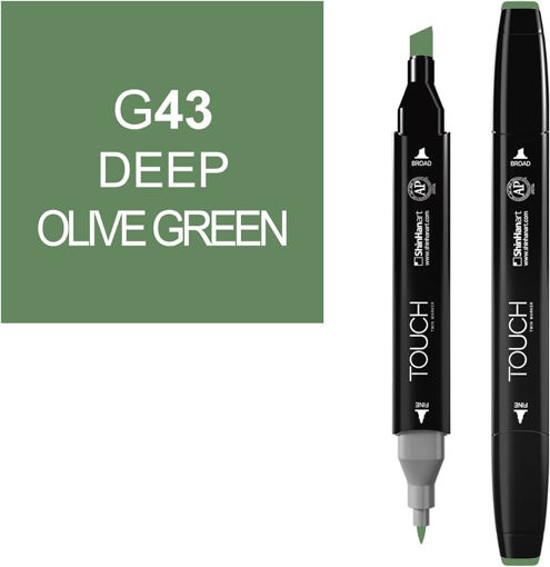 Picture of Permanent Marker Olive Green Deep Twin Touch