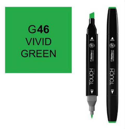 Picture of Permanent Marker Vivid Green Twin Touch