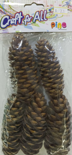 Picture of Pine cone 50g 4 pcs wooden CA694