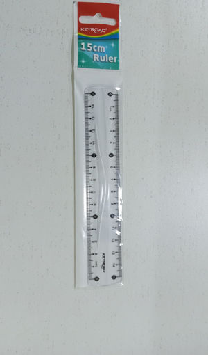 Picture of Plastic Ruler 15cm Transparent Keyroad