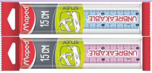 Picture of Plastic Ruler 15cm Unbreakable Maped
