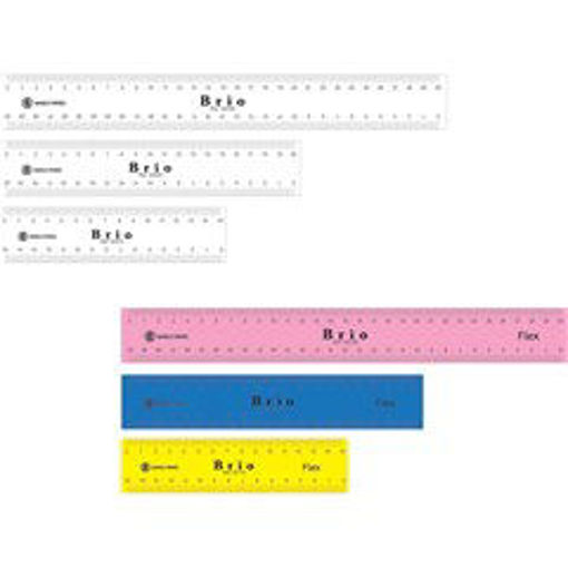 Picture of Plastic Ruler 20cm Transparent Brio