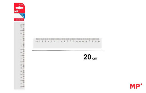 Picture of Plastic Ruler 20cm Transparent MP