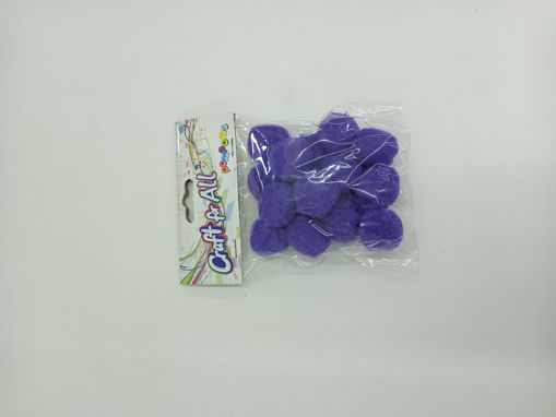 Picture of Pompoms 15Pcs Dark Purple Craft for all