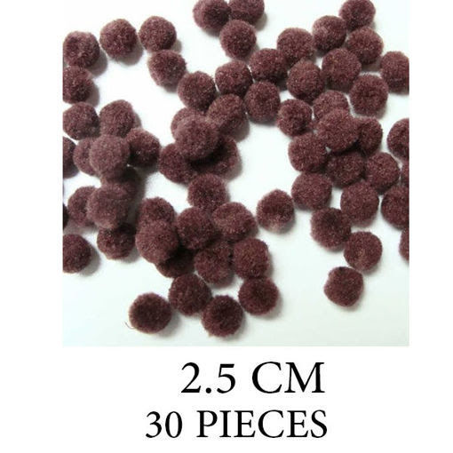 Picture of Pompoms 30pcs Brown Craft for all