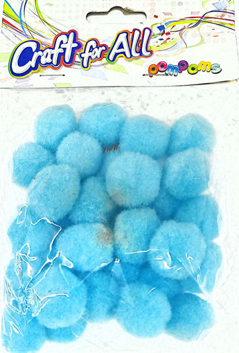 Picture of Pompoms 30pcs Light Blue Craft for all