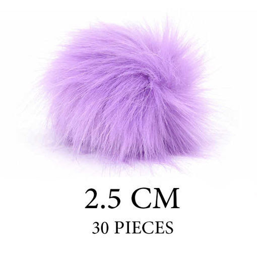 Picture of Pompoms 30pcs Light Purple 25mm Hand Craft